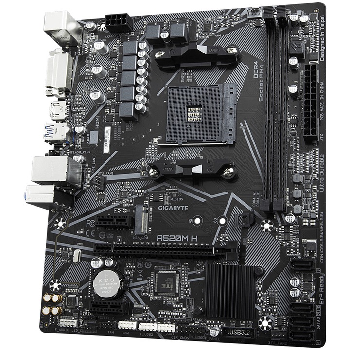 Дънна платка GIGABYTE A520M H, Socket AM4