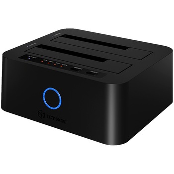 Docking Station Dual ICY BOX IB-123CL-U3, USB 3.0, compatibil 2.5/3.5 inch SATA HDD/SSD, Functie de clonare, Negru Docking Station Dual ICY BOX IB-123CL-U3, USB 3.0, compatibil 2.5/3.5 inch SATA HDD/SSD, Functie de clonare, Negru