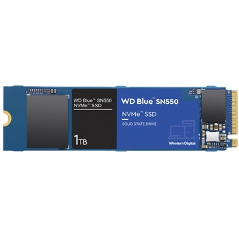 Solid State Drive (SSD) WD Blue™ SN550, 1TB, NVMe, M.2. Solid State Drive (SSD) WD Blue™ SN550, 1TB, NVMe, M.2.