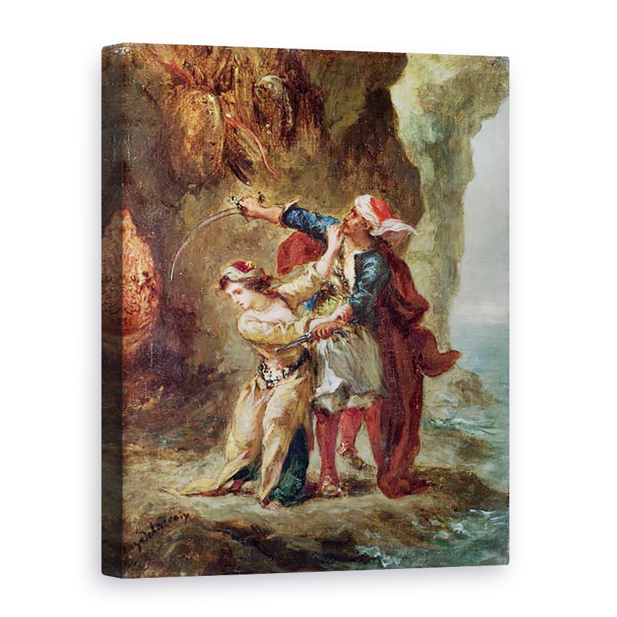 Tablou canvas - Ferdinand Victor Eugene Delacroix - Mireasa lui Abydos, 75 x 100 cm