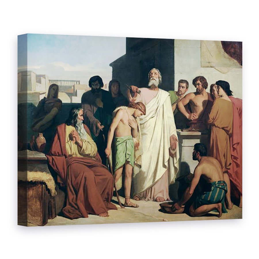 Tablou canvas - Felix-Joseph Barrias - Ungerea lui David de catre Samuel, 75 x 100 cm
