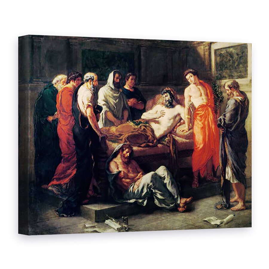 Tablou canvas - Ferdinand Victor Eugene Delacroix - Studiu pentru moartea lui Marcus Aurelius 121-180, 75 x 100 cm