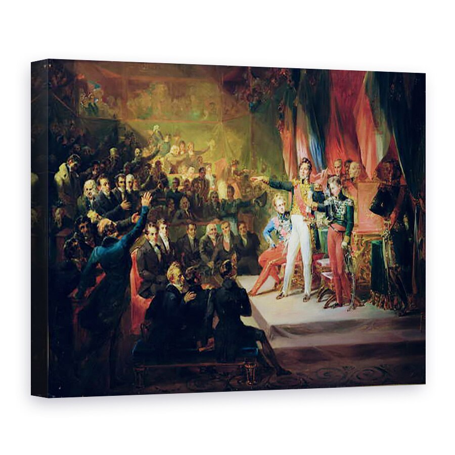 Tablou canvas - Felix Auvray - injuratura lui Louis-Philippe 1773-1850 9 august 1830, 75 x 100 cm
