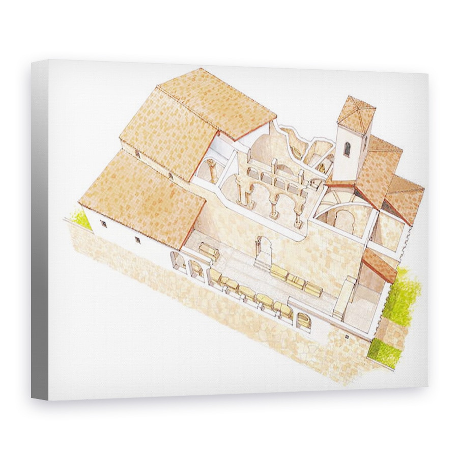 Tablou canvas - Fernando Aznar Cenamor - San Millan de la Cogolla. Manastirea Suso. La Rioja, 75 x 100 cm