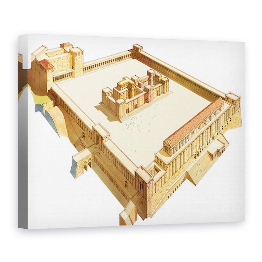 Tablou canvas - Fernando Aznar Cenamor - Templul din Ierusalim. Templul lui Irod, 50 x 70 cm