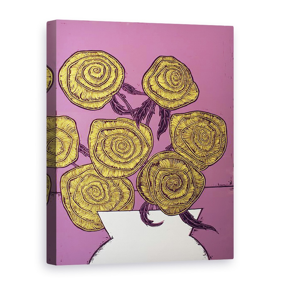 Tablou canvas - Faisal Khouja - Trandafiri galbeni, 2016, 75 x 100 cm