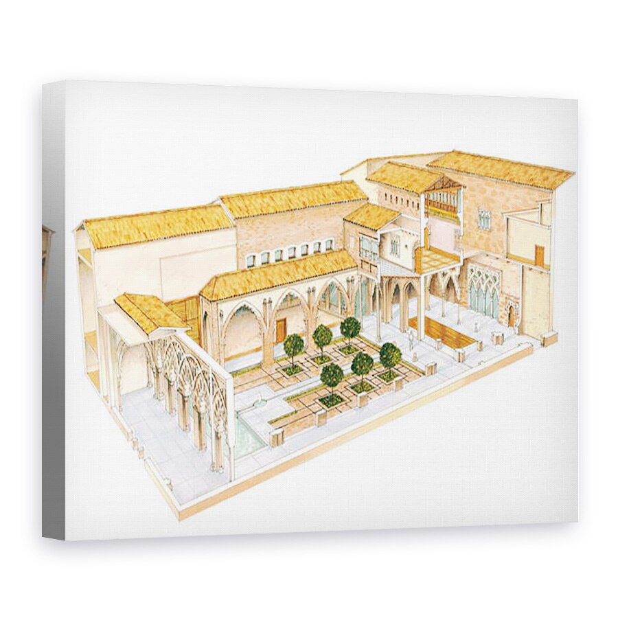 Tablou canvas - Fernando Aznar Cenamor - Aljaferia. Zaragoza, 50 x 70 cm