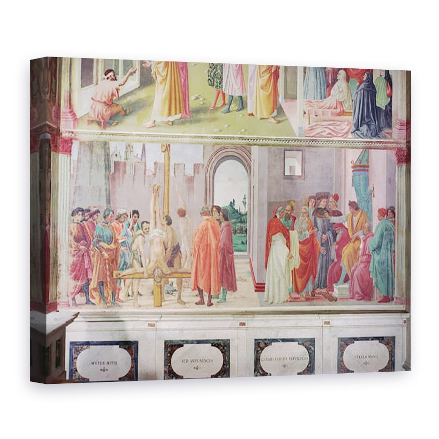 Tablou canvas - Filippino Lippi - Disputa cu Simon Mago si Rastignirea Sfantului Petru, 75 x 100 cm