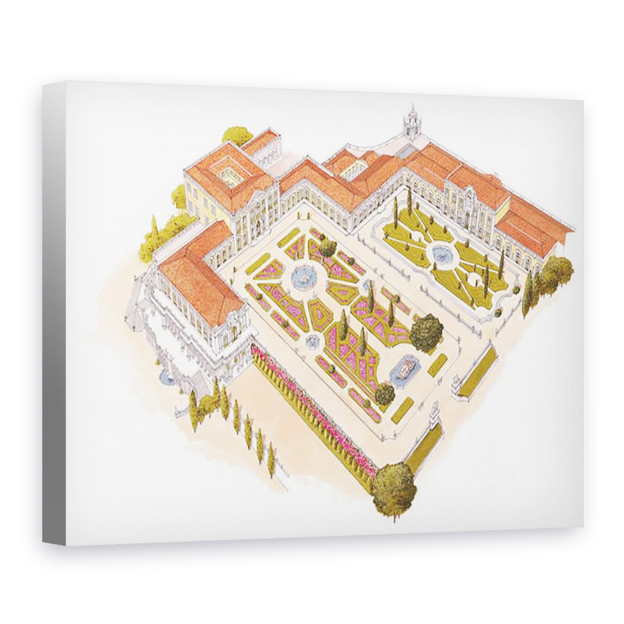 Tablou canvas - Fernando Aznar Cenamor - Palatul National Queluz. Lisboa, 75 x 100 cm