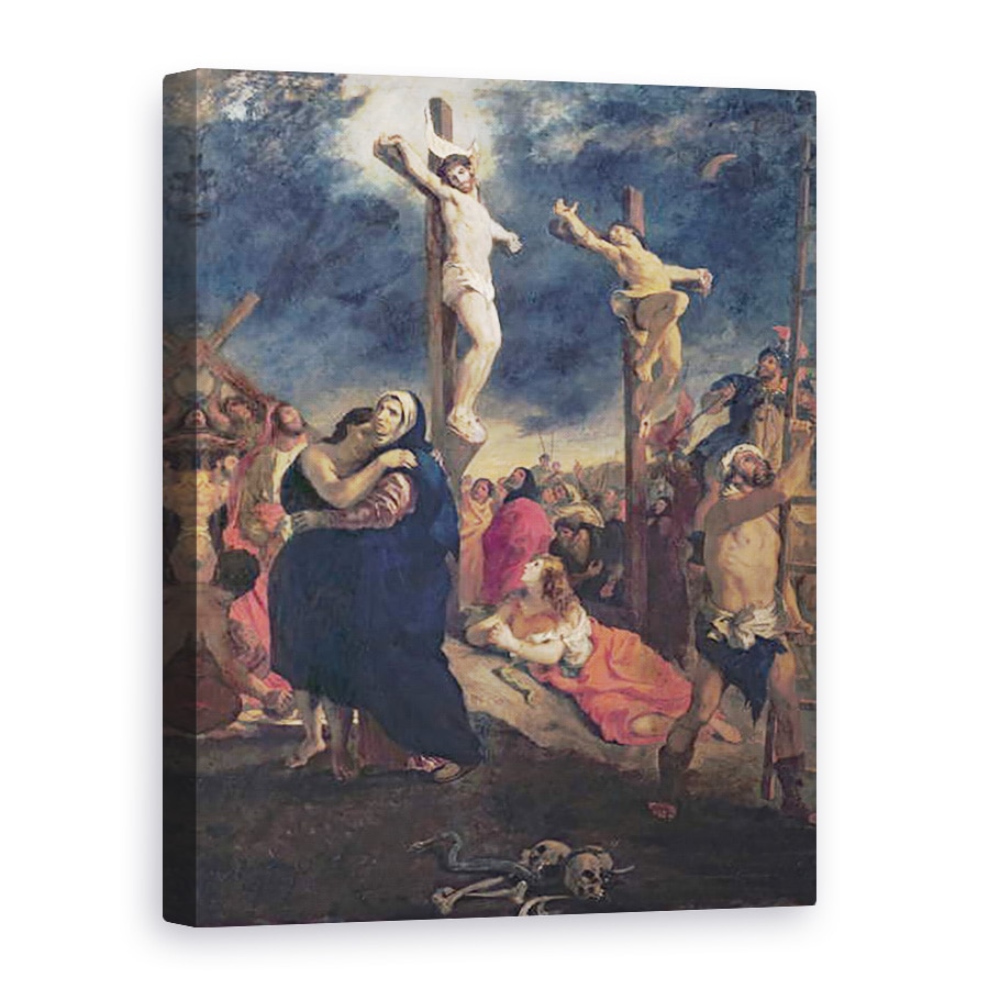 Tablou canvas - Ferdinand Victor Eugene Delacroix - Hristos pe cruce, 75 x 100 cm