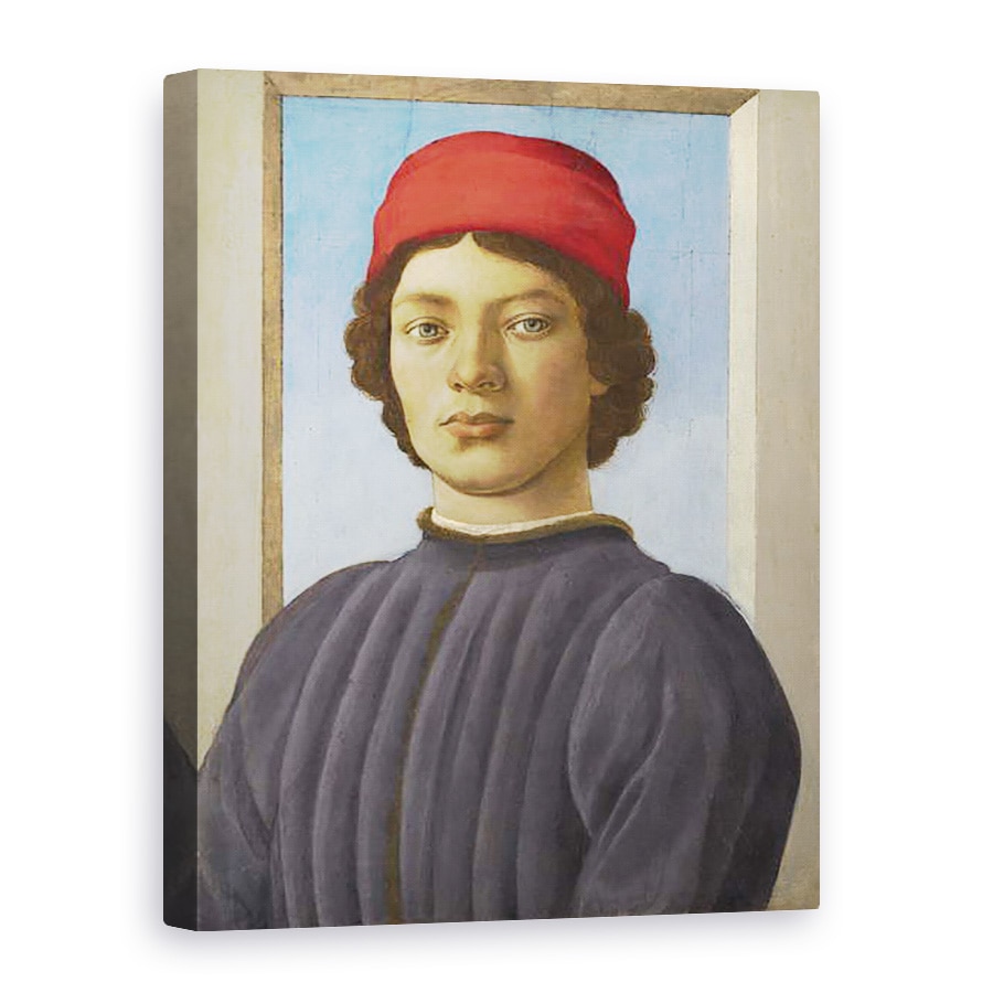 Tablou canvas - Filippino Lippi - Portretul unui Tineret, 75 x 100 cm