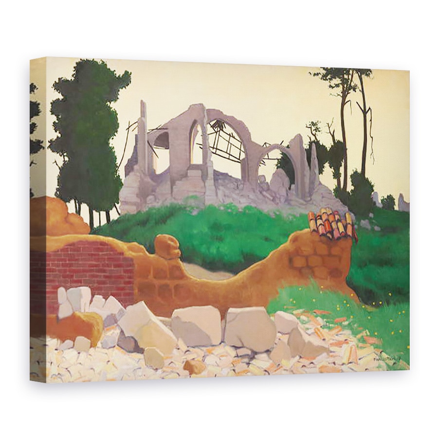 Tablou canvas - Felix Edouard Vallotton - Biserica din Souain, 75 x 100 cm