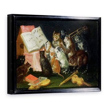 Tablou canvas - Ferdinand van Kessel - O adunare muzicala a pisicilor, 50 x 70 cm Tablou canvas - Ferdinand van Kessel - O adunare muzicala a pisicilor, 50 x 70 cm