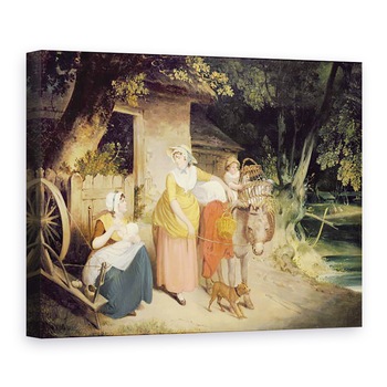 Tablou canvas - Francis Wheatley - in afara usii cabanei, 75 x 100 cm Tablou canvas - Francis Wheatley - in afara usii cabanei, 75 x 100 cm