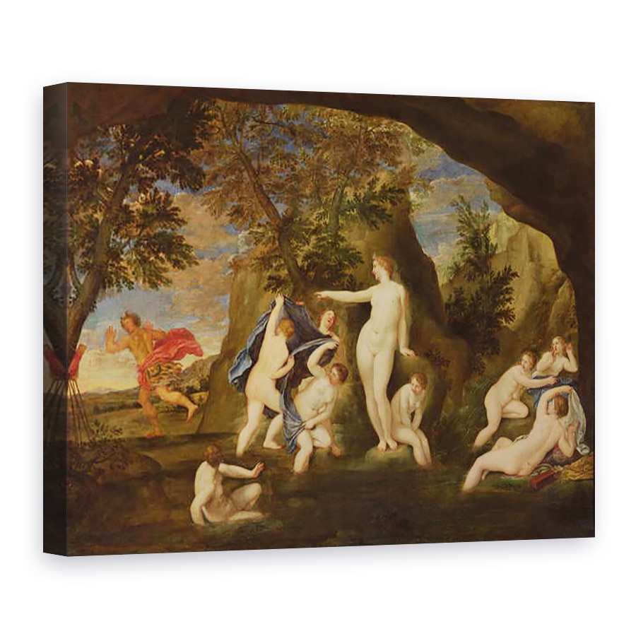 Tablou canvas - Francesco Albani - Actaeon se metamorfozeaza intr-un cerb, 50 x 70 cm