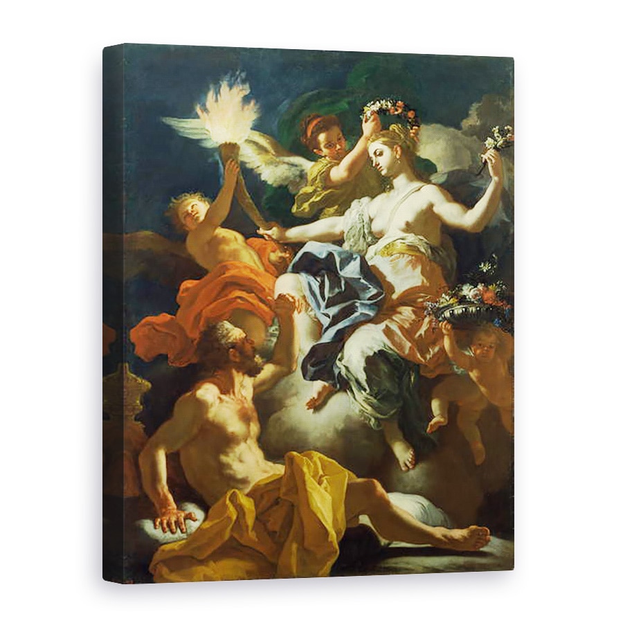 Tablou canvas - Francesco Solimena - Aurora isi ia concediu de la Tithonus, 75 x 100 cm