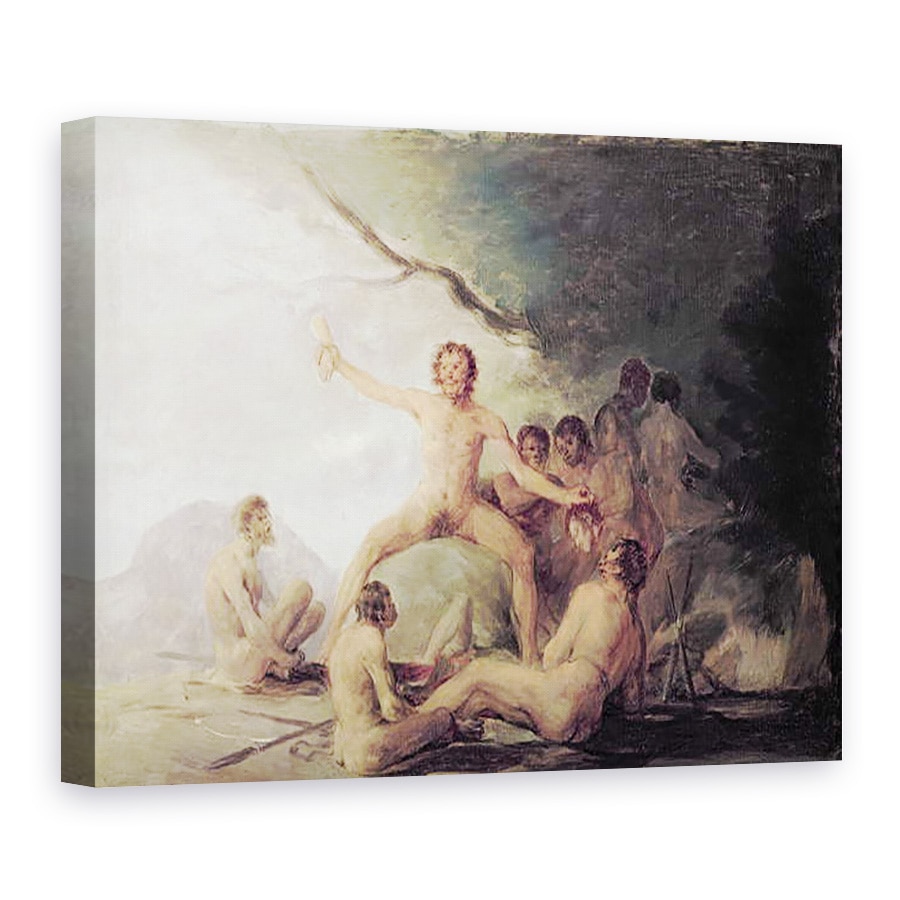 Tablou canvas - Francisco Jose de Goya y Lucientes - Canibalii savurand ramasite umane, 75 x 100 cm