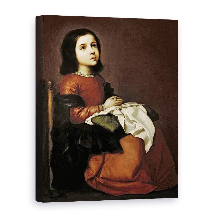 Tablou canvas - Francisco de Zurbaran - Copilaria Fecioarei, 75 x 100 cm