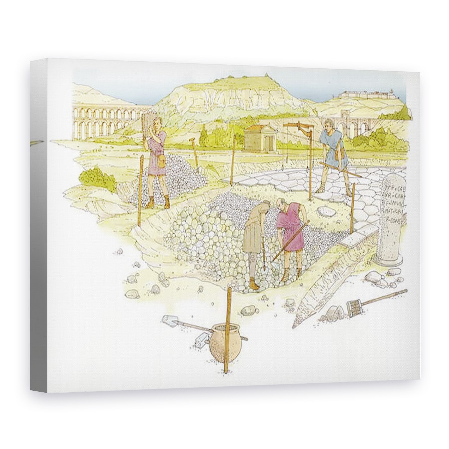 Tablou canvas - Fernando Aznar Cenamor - Drumul roman. Detail, 75 x 100 cm