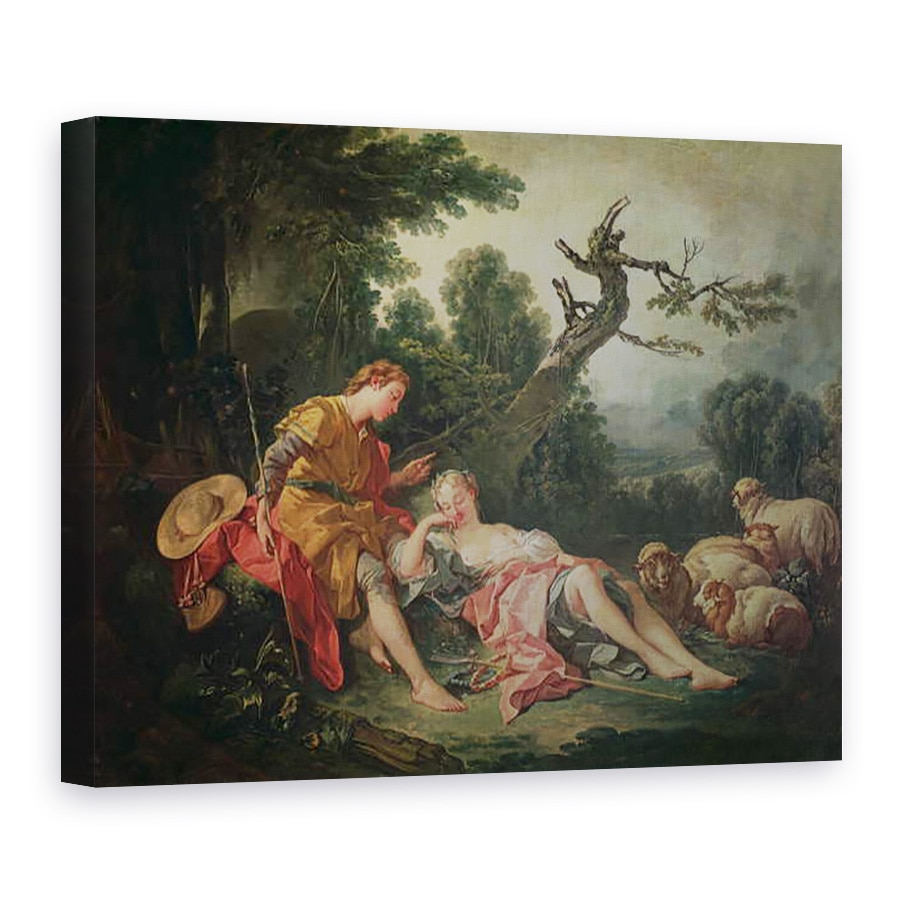 Tablou canvas - Francois Boucher - Pastorita Adormita, 75 x 100 cm