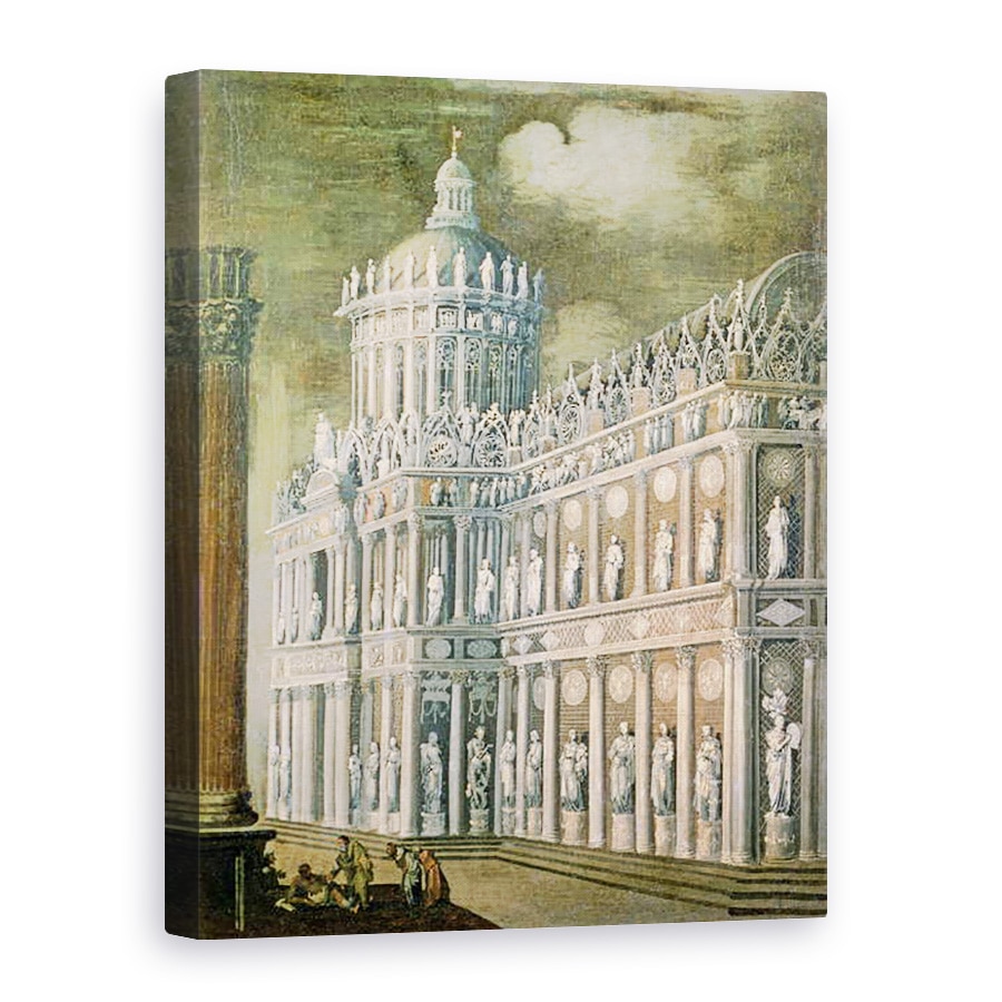 Tablou canvas - Francois de Nome - Arhitectura Fantasy ilustrand vindecarea paralizat, 60 x 80 cm