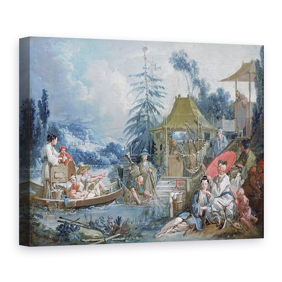 Tablou canvas - Francois Boucher - Pescarii chinezi, 60 x 80 cm