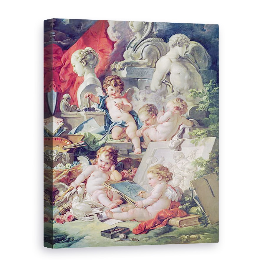Tablou canvas - Francois Boucher - Geniu preda artele I, 75 x 100 cm