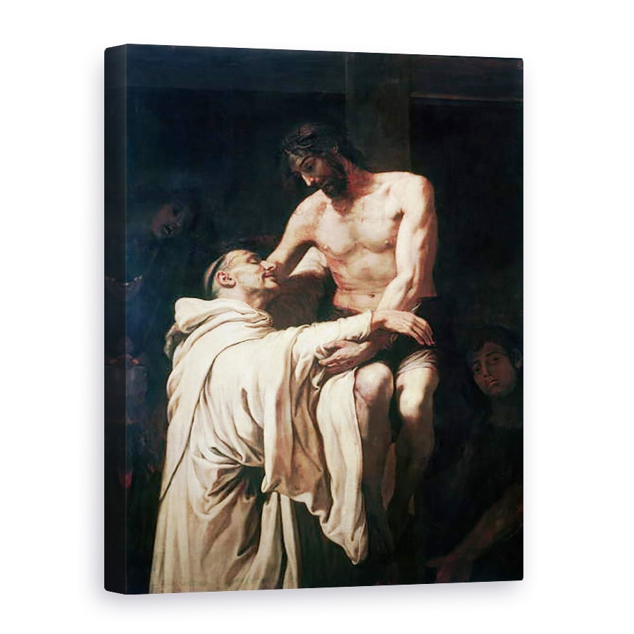 Tablou canvas - Francisco Ribalta - Hristos imbratisand Sfantul Bernard, 75 x 100 cm