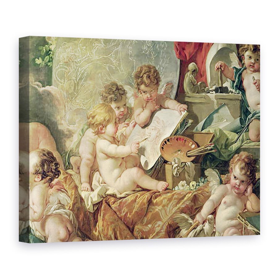 Tablou canvas - Francois Boucher - Geniu preda artele II, 60 x 80 cm