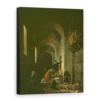 Tablou canvas - Francois-Marius Granet - Jacques de Stella 1596-1657 in inchisoare, 75 x 100 cm Tablou canvas - Francois-Marius Granet - Jacques de Stella 1596-1657 in inchisoare, 75 x 100 cm