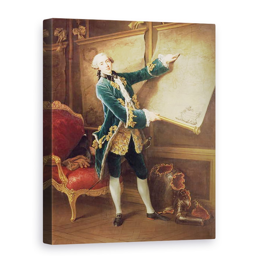 Tablou canvas - Francois-Hubert Drouais - Contele de Vaudreuil, 75 x 100 cm