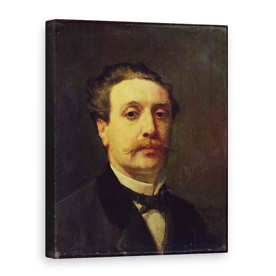 Tablou canvas - Francois Nicolas Augustin Feyen-Perrin - Portret De Guy De Maupassant 1850-93 1876, 75 x 100 cm