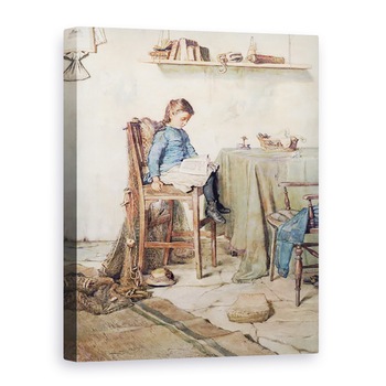 Tablou canvas - Frank Richards - Teme pentru acasa, 75 x 100 cm Tablou canvas - Frank Richards - Teme pentru acasa, 75 x 100 cm