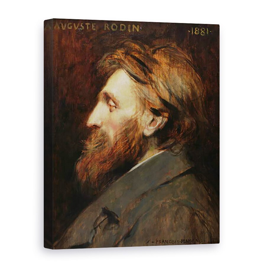 Tablou canvas - Francois Flameng - Portret De Auguste Rodin 1840-1917 1881, 60 x 80 cm