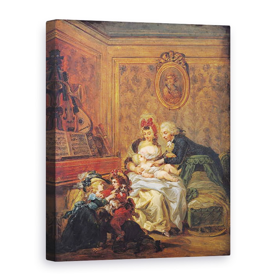 Tablou canvas - Francois Louis Joseph Watteau - Satisfactia casatoriei sau, 50 x 70 cm