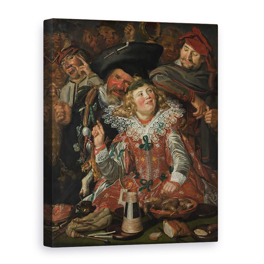 Tablou canvas - Frans Hals - Revellers Shrovetide The Merry Company c.1615, 60 x 80 cm