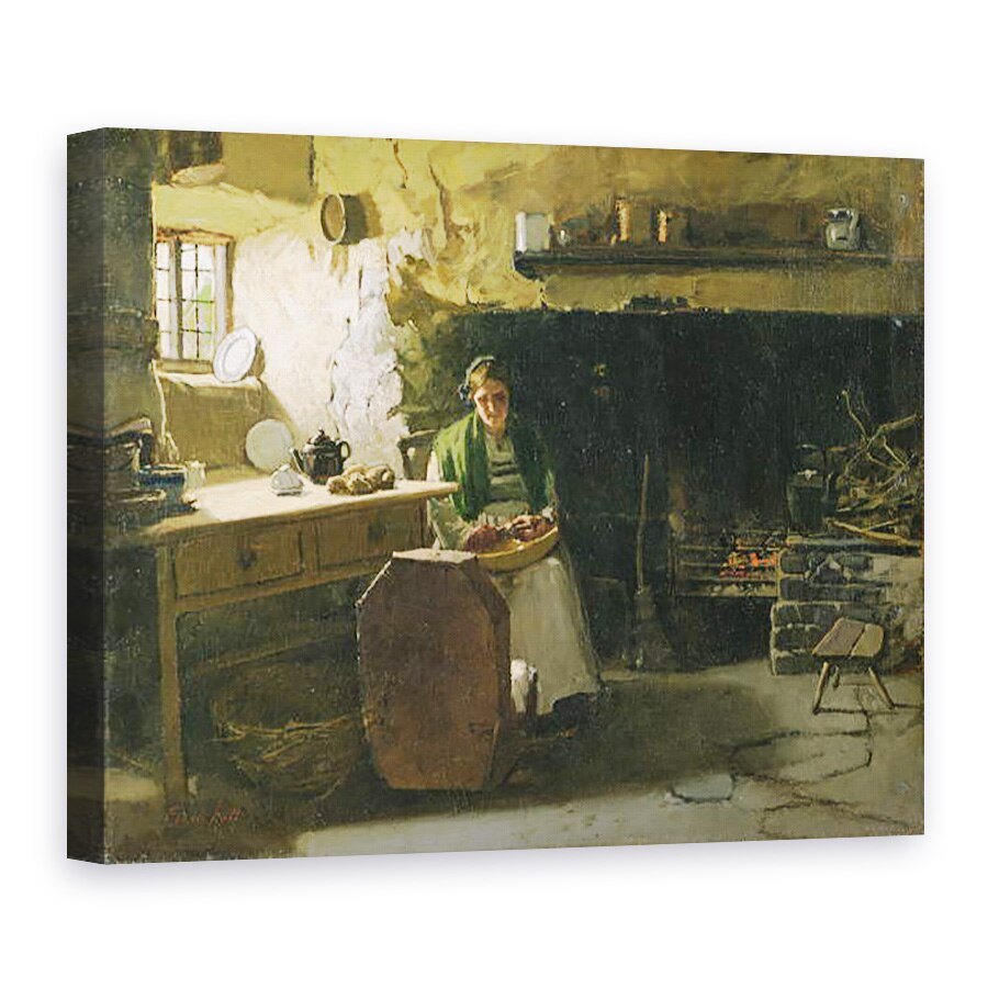 Tablou canvas - Frank Holl - Peeling Cartofi, 75 x 100 cm
