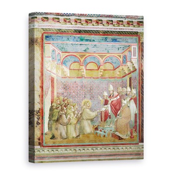 Tablou canvas - Giotto di Bondone - Sfantul Francisc primeste aprobarea Regula Prima de la Papa Inocent al III-lea 1160-1216 in 1210, 60 x 80 cm Tablou canvas - Giotto di Bondone - Sfantul Francisc primeste aprobarea Regula Prima de la Papa Inocent al III-lea 1160-1216 in 1210, 60 x 80 cm