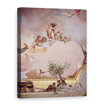 Tablou canvas - Giovanni Battista Tiepolo - Gloria Spaniei IV, din tavanul camerei tronului, 60 x 80 cm Tablou canvas - Giovanni Battista Tiepolo - Gloria Spaniei IV, din tavanul camerei tronului, 60 x 80 cm