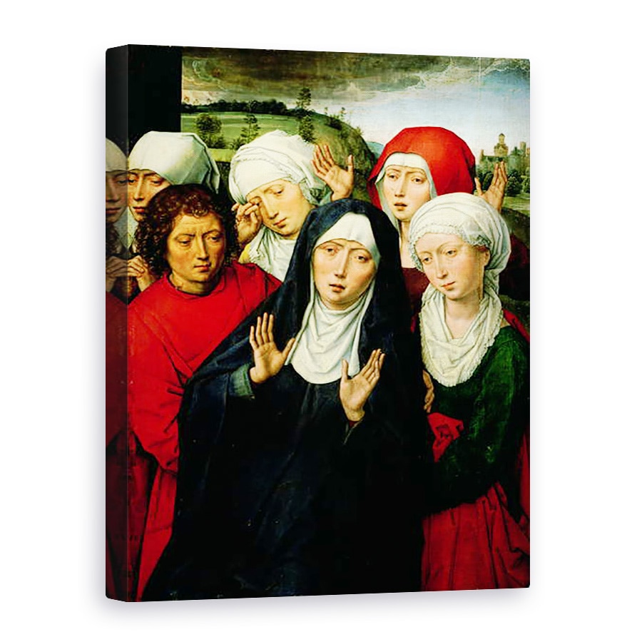Tablou canvas - Hans Memling - Sfintele Femei si Sfantul Ioan, panoul din dreapta al Depozitiei Diptych, 60 x 80 cm