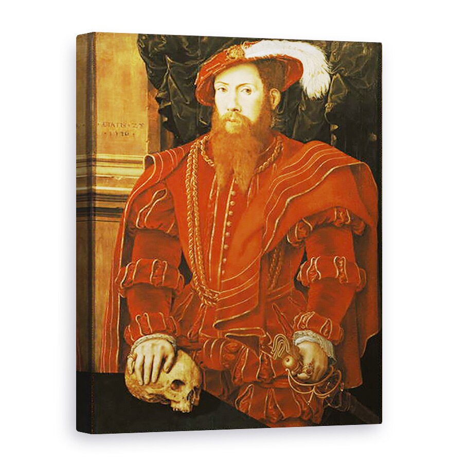 Tablou canvas - Hans Eworth - Portretul unui Gentleman al Curtii Engleze, 60 x 80 cm