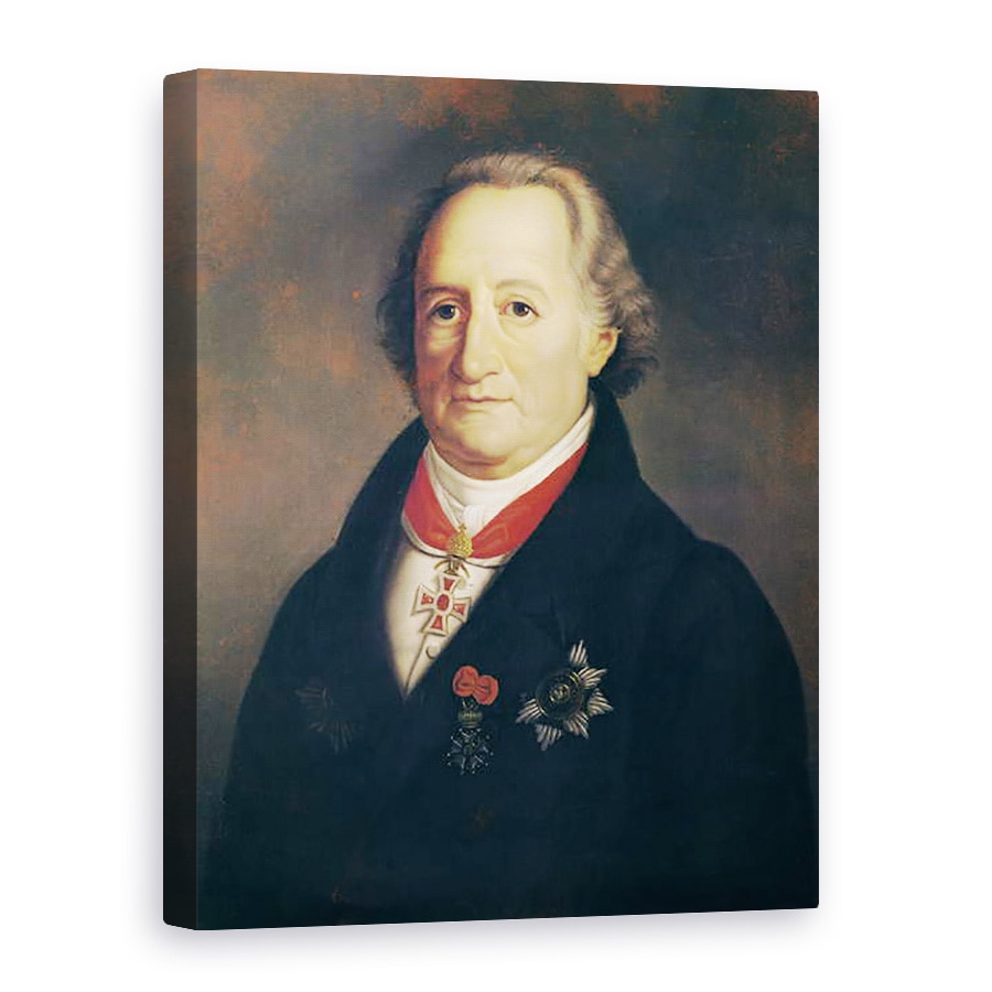 Tablou canvas - Heinrich Cristoph - Portretul lui Johann Wolfgang von Goethe 1749-1832 Cu Decoratiuni, 75 x 100 cm