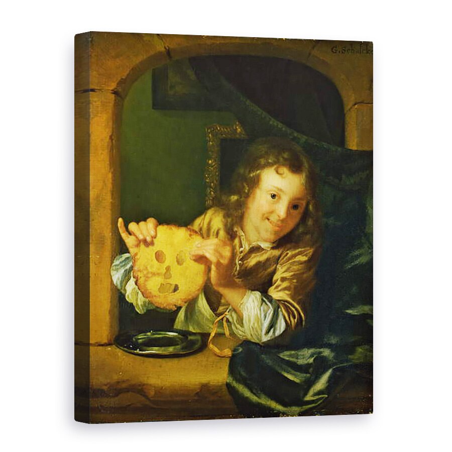 Tablou canvas - Godfried Schalcken - Baiat cu clatite, 60 x 80 cm