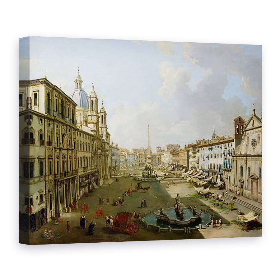 Tablou canvas - Giovanni Paolo Pannini - Piazza Navona din Roma, 75 x 100 cm