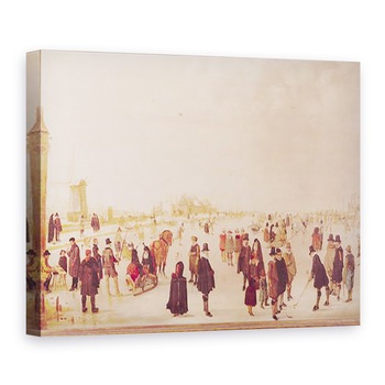 Tablou canvas - Hendrik Avercamp - Divertisment pe gheata, 75 x 100 cm Tablou canvas - Hendrik Avercamp - Divertisment pe gheata, 75 x 100 cm