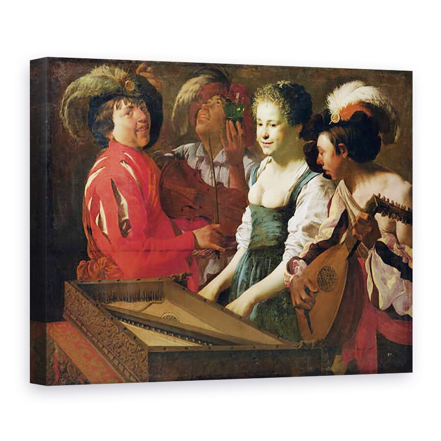 Tablou canvas - Hendrick Ter Brugghen - concert, 75 x 100 cm