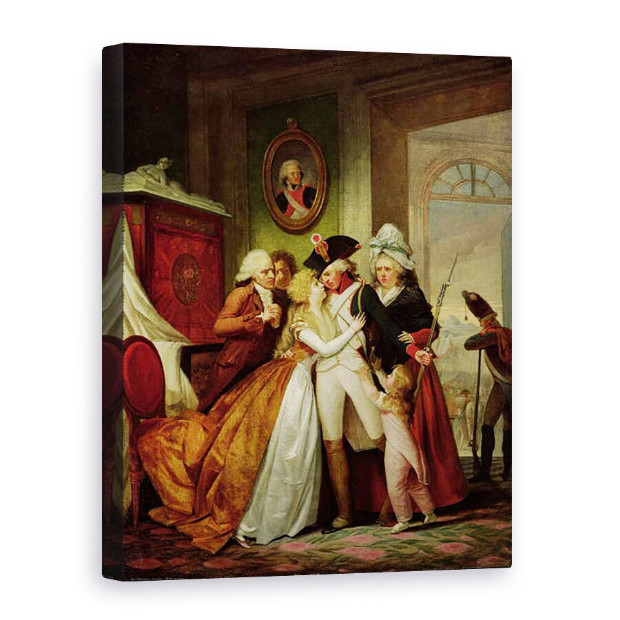 Tablou canvas - Francois Louis Joseph Watteau - Plecarea voluntarilor, 75 x 100 cm