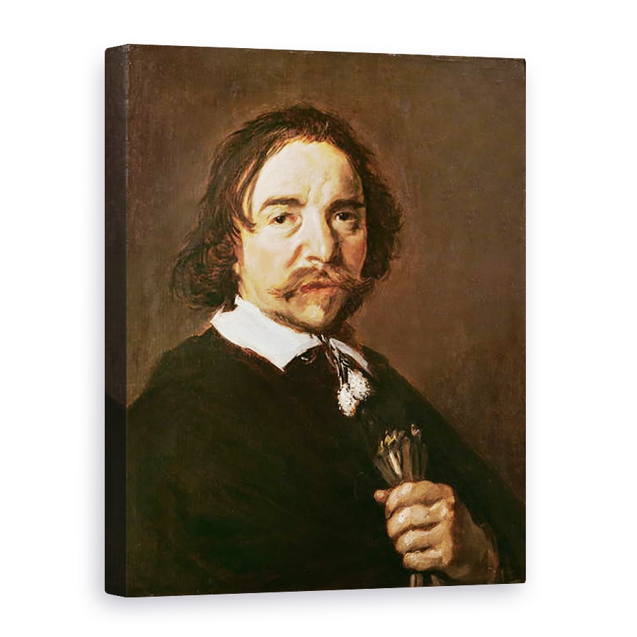 Tablou canvas - Frans Hals - Portretul unui barbat Cu O Manusa si Par Negru, 50 x 70 cm