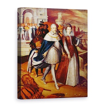 Tablou canvas - Frans II Pourbus - Portret De Ferdinand I 1549-1609 Mare Duce de Toscana si nepoata sa Marie 1573-1642, 75 x 100 cm Tablou canvas - Frans II Pourbus - Portret De Ferdinand I 1549-1609 Mare Duce de Toscana si nepoata sa Marie 1573-1642, 75 x 100 cm