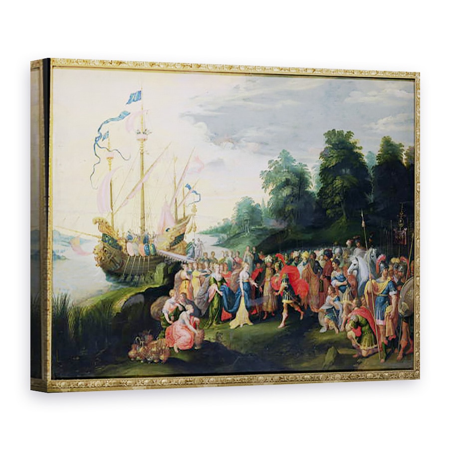 Tablou canvas - Frans II Francken the Younger - Debarcarea Cleopatrei 69-30 i.Hr. la Tarsus, 75 x 100 cm